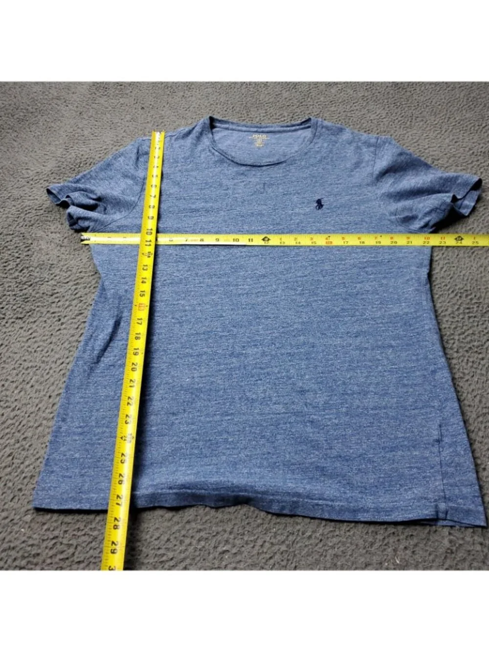 Polo Ralph Lauren T Shirt Mens L Large Custom Fit Cotton Short Sleeve Blue